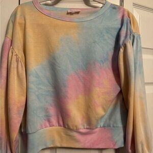 Pink Lily Multicolor Tie-Dye Top